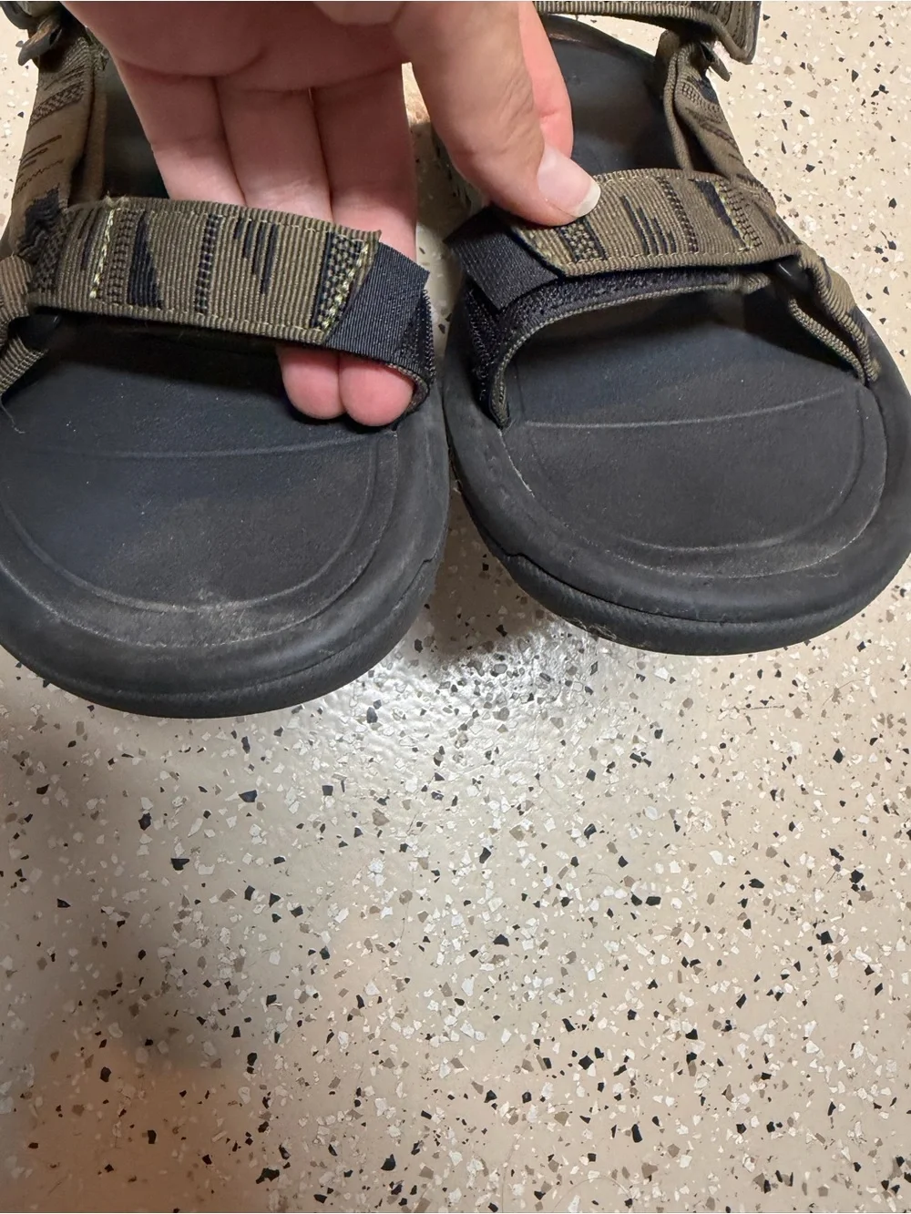 Teva Men's Hurricane Xlt2 Chara Dark Olive and Black Strapped Sandals